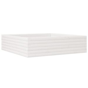 vidaXL Odlingsl&aring;da 90x90x23 cm vit massiv furu