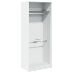 vidaXL Garderob vit 80x50x200 cm konstruerat tr&auml;