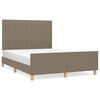 vidaXL S&auml;ngram utan madrass taupe 140x190 cm tyg