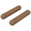 vidaXL Tr&auml;pluggar 2 st Brun &Oslash; 8 x 35 mm Massivt tr&auml;