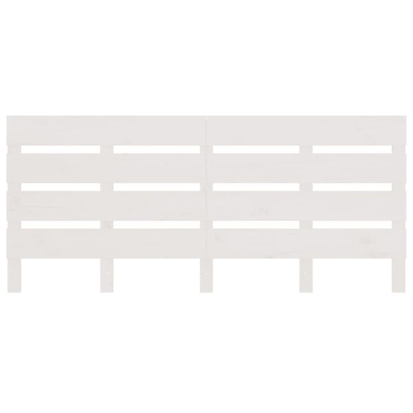 vidaXL Sänggavel vit 120x3x80 cm massiv furu