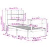 vidaXL S&auml;ng med bokhylla utan madrass vit 90x200cm massiv furu