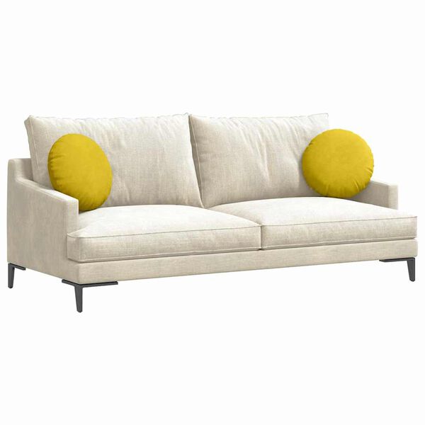 vidaXL Sittkuddar 2 pcs Gul &Oslash; 40 x 13 cm Sammet