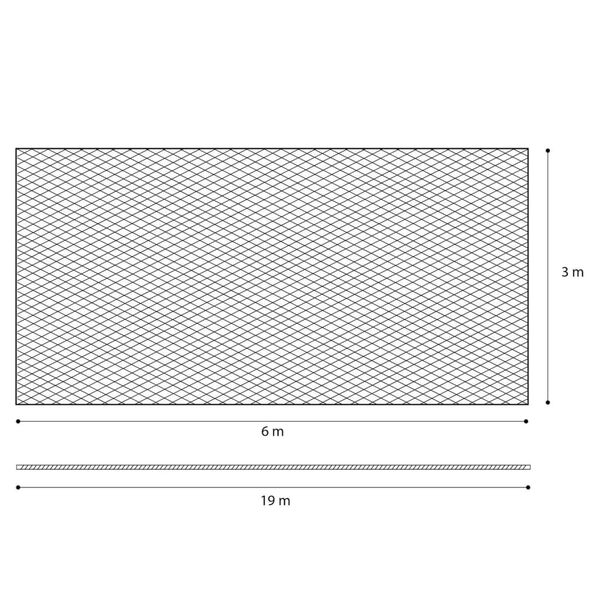 FLAMINGO Kattn&auml;t Sekura 6x3 m XXL Svart