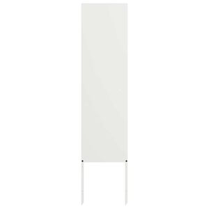 vidaXL Tr&auml;dg&aring;rds integritetssk&auml;rm Vit 32 x 140 cm Kallvalsat st&aring;l