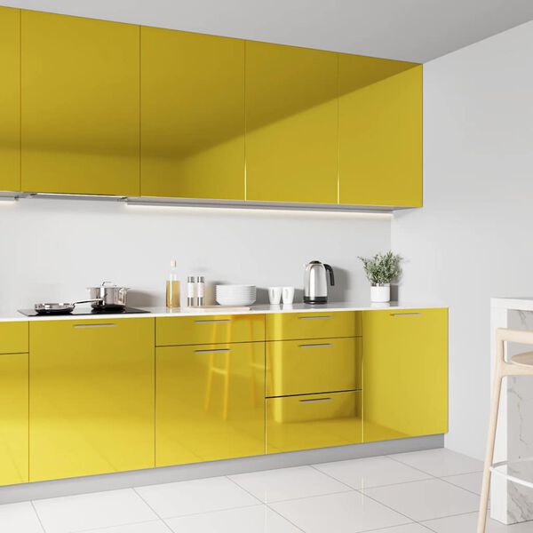 vidaXL Dekorplast guld h&ouml;gglans 500x90 cm PVC