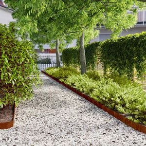 vidaXL Kant f&ouml;r gr&auml;smatta 10 pcs 10 x 103 cm V&auml;derbest&auml;ndig st&aring;l