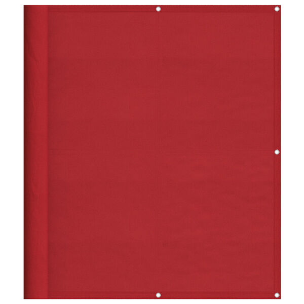 vidaXL Balkongsk&auml;rm r&ouml;d 120x1000 cm 100% polyester oxford