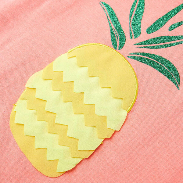 T-shirt f&ouml;r barn neonkorall 104