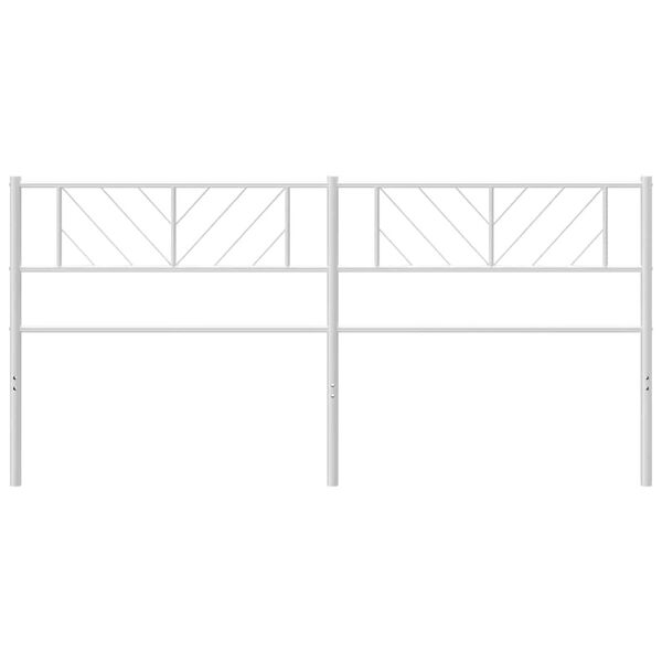 vidaXL Huvudgavel metall vit 180 cm