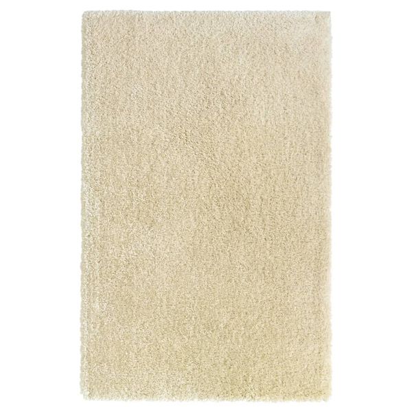vidaXL L&aring;ng lugg ryamatta beige 200x290 cm 50 mm