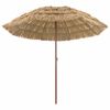 vidaXL Badparasol Naturf&auml;rg 255 x 255 x 255 cm Polyester och St&aring;l