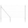 vidaXL Svetsat tr&aring;dgalleri med piggar 25 x 1,2 m Galvaniserat st&aring;l