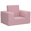 vidaXL B&auml;ddsoffa f&ouml;r barn rosa mjuk plysch