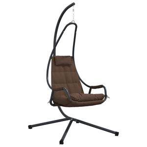 vidaXL H&auml;ngande &auml;ggstol St&aring;l 94 x 107 x 196,5 cm Brun