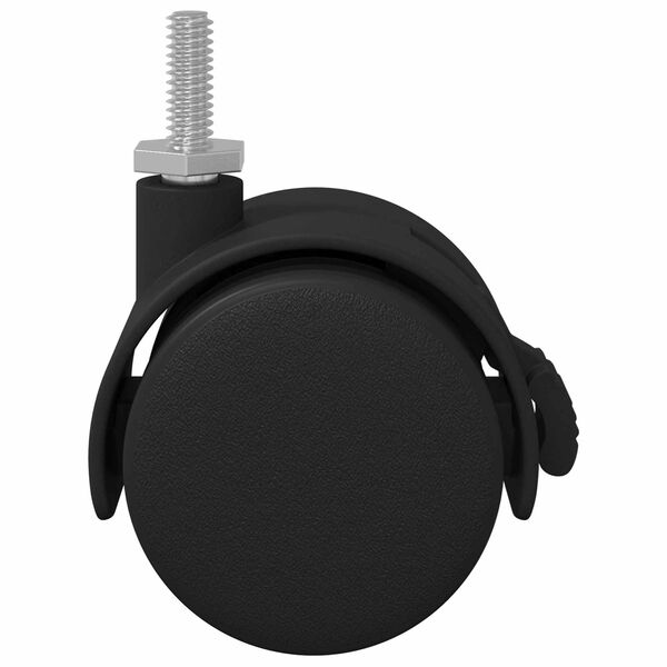 vidaXL Hjul 2 pcs Svart och Silver 37,8 x 40 mm J&auml;rn och PP