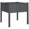 vidaXL Odlingslådor 2 st grå 70x70x70 cm massiv furu