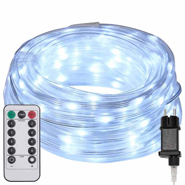vidaXL Ljuslina med 120 LED-lampor Kall Vit 5 m PVC