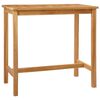 vidaXL Barbord Naturlig 110 x 60 x 105 cm Massiv teak