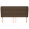 vidaXL S&auml;nggavel med kanter m&ouml;rkbrun 203x23x118/128 cm tyg