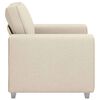 vidaXL Soffa Beige 100 x 80 x 82 cm Linnenblandad tyg
