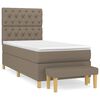 vidaXL Rams&auml;ng med madrass taupe 80x200 cm tyg