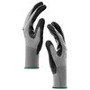 vidaXL Arbetshandskar 12 pcs Gr&aring; och svart 11 / XXL Polyester