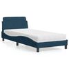 vidaXL Bed with Mattress "Dover" Blue 90x190 cm Velvet