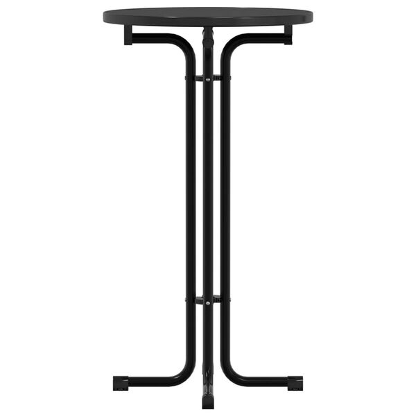 vidaXL Matbord svart Ø60x110 cm konstruerat trä och stål