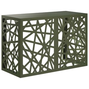 vidaXL T&auml;ckning f&ouml;r Luftkonditionering Olivgr&ouml;n 90 x 40 x 60 cm St&aring;l