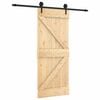 vidaXL Skjutd&ouml;rr 85 x 210 cm Massiv furutr&auml;d&ouml;rr (obehandlad)