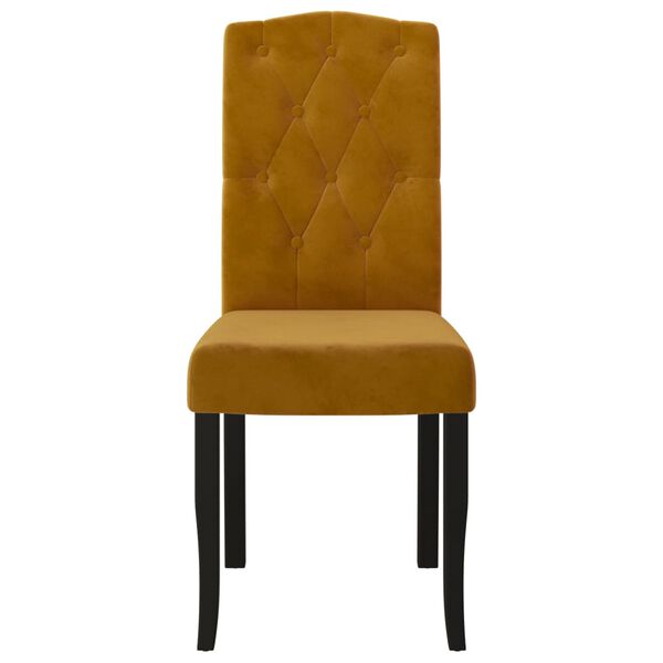 vidaXL Matstolar 6 st brun sammet