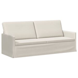 vidaXL 3-sitssoffa Gr&auml;ddvit 190 x 81 x 82 cm Sammet (V)