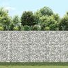 vidaXL Gabion trapets upphöjd galvaniserat stål 100x20x100 cm
