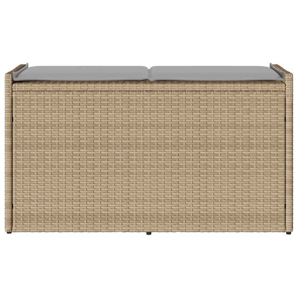 vidaXL F&ouml;rvaringsb&auml;nk f&ouml;r utomhusbruk dyna beige 100 cm konstrotting