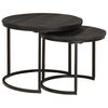 vidaXL Nesting Kaffe Bord 2 st Svart 50 x 50 x 40 cm