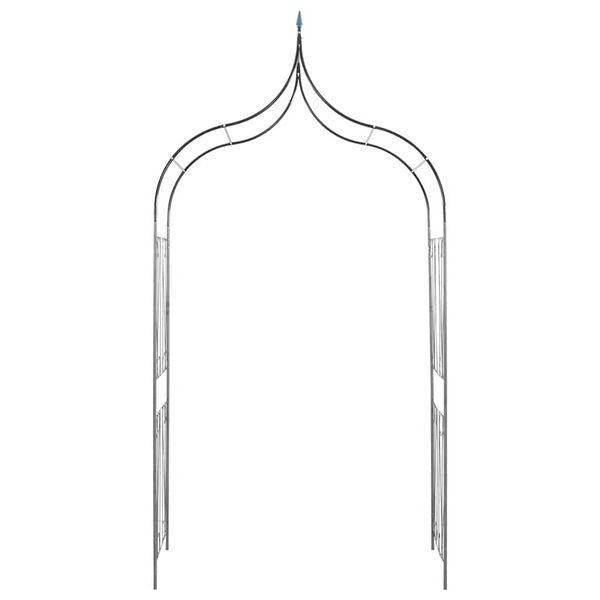 vidaXL Pergola för klätterväxter mörkgrön