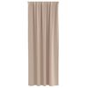 vidaXL M&ouml;rkl&auml;ggningsgardiner med Ringar 2 pcs Taupe 245 x 140 cm