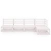 vidaXL Loungegrupp 5 delar vit massiv furu