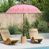 vidaXL Balinesisk Parasol Rosa 215 x 215 x 260 cm Bomull