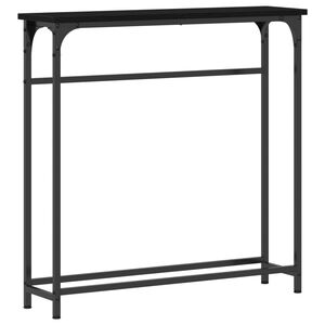 vidaXL Konsolbord Svart Ek 75 x 19,5 x 75 cm Konstruerat tr&auml;