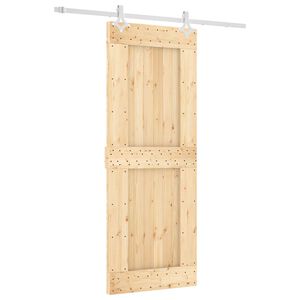 vidaXL Skjutd&ouml;rr 80 x 210 cm Massiv furutr&auml;d&ouml;rr (obehandlad)