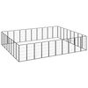 vidaXL Hundbur 36 paneler svart 50x100 cm pulverlackerat st&aring;l