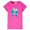vidaXL T-shirt f&ouml;r barn m&ouml;rk rosa 128