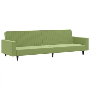 vidaXL B&auml;ddsoffa 2-sits ljusgr&ouml;n sammet