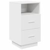 vidaXL S&auml;ngbord med 2 l&aring;dor vit 36x36x68 cm