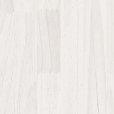 vidaXL Sängram vit massivt trä 120x190 cm