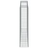 vidaXL Gabioner bågformade 7 st 300x50x220/240 cm galvaniserat järn