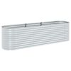 vidaXL Odlingsl&aring;da upph&ouml;jd galvaniserat st&aring;l 320x80x81 cm silver