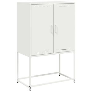 vidaXL H&ouml;gsk&aring;p vit 68,5x38,5x107 cm st&aring;l